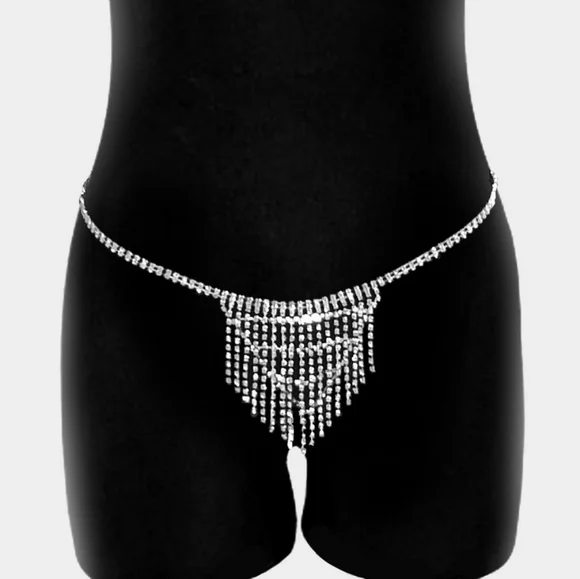 Rhinestone Sequin Bra and Underwear